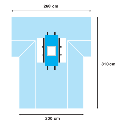 Coverline Покриття для лапаротомії 260/200см х 310см